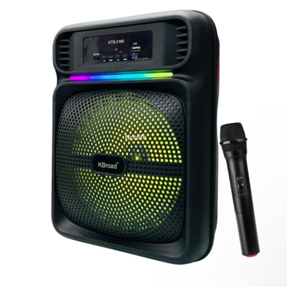 Portable Bluetooth Speaker with Microphone – Karaoke Party Speaker - Picture 3 of 12